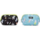 PackIt Freezable Snack Bags, Mermaids and Spaceman Prints, Built-in Cooling, Reusable Zip Bag Keeps Snacks Fresh