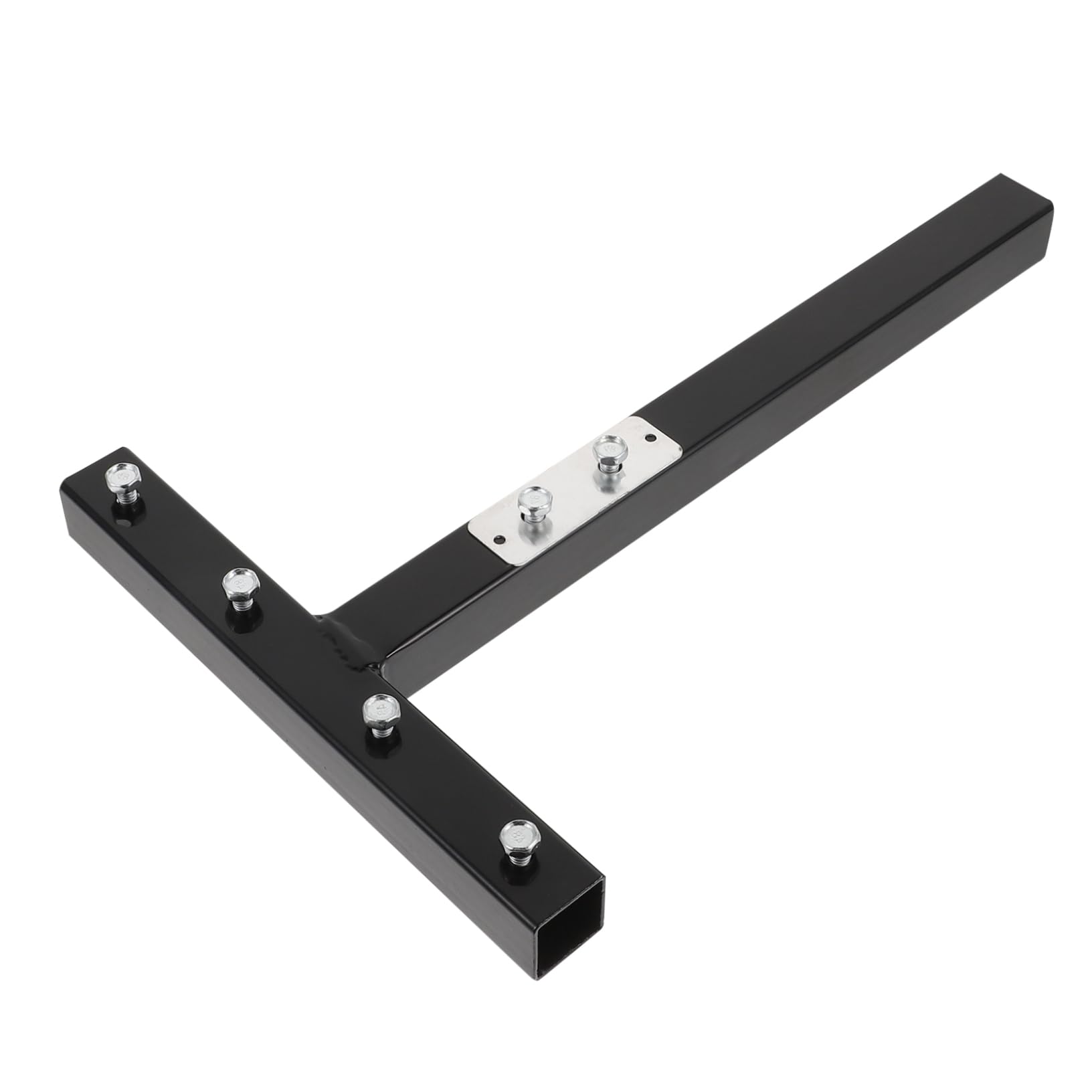 Baluue Black Stainless Steel Basket Rack Fitting with Clamp Versatile Hanging Basket Bracket for Indoor Outdoor Use Stable Support for Workpieces