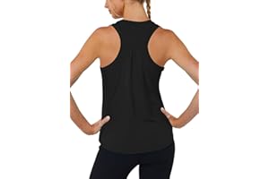 Hiwzffy Workout Tank Tops for Women Racerback Tops Sleeveless Running Shirts Loose Fit Athletic Gym Quick Dry Exercise