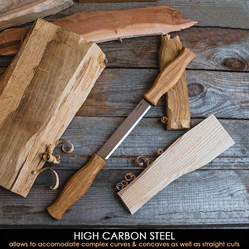BeaverCraft Draw Knife DK14,3" Straight Shave Wood Carving Tools