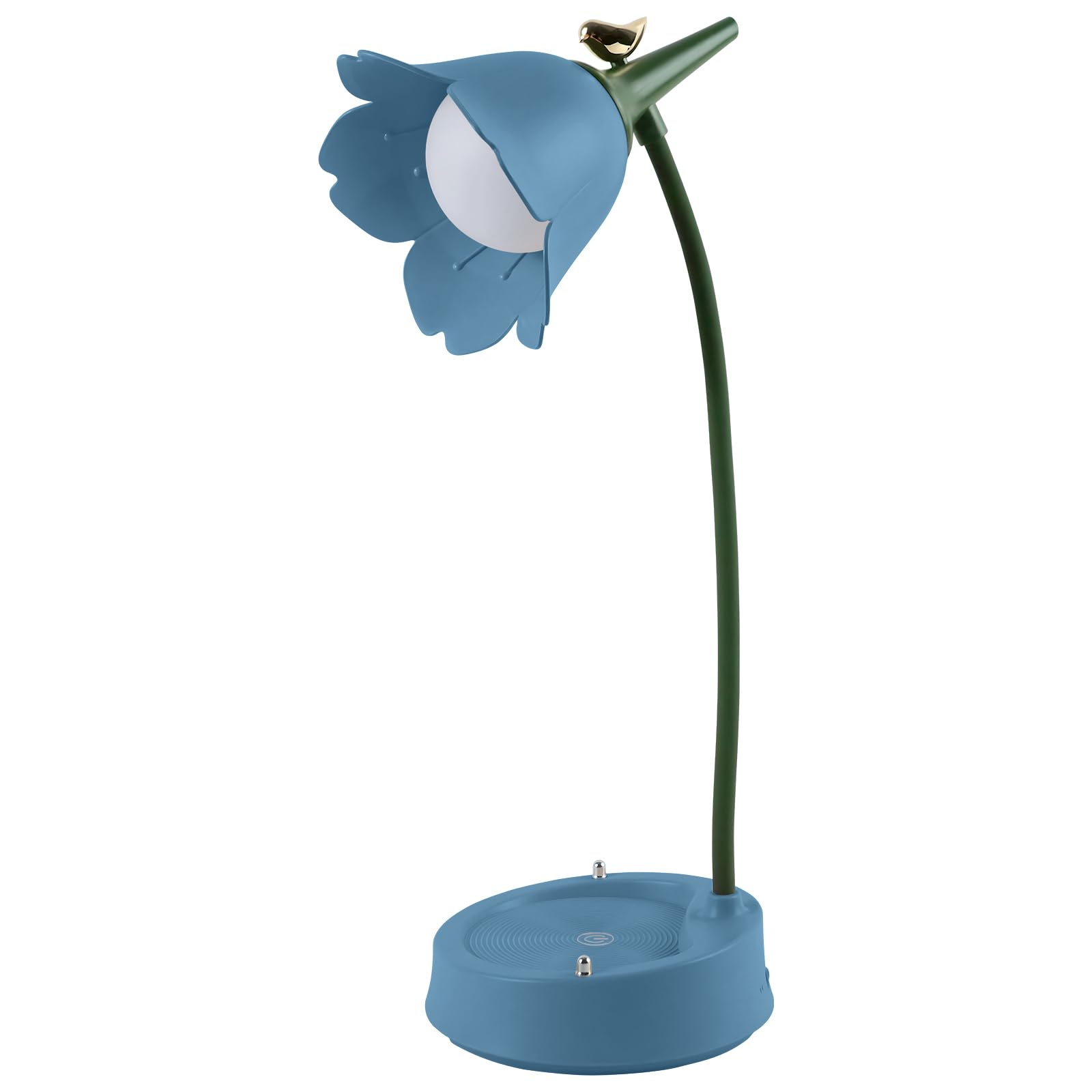 Himmel Children's Desk Lamp, Dimmable LED Table Lamp with 3 Colour Temperatures, Rechargeable Desk Lamp with Touch Sensor and Flexible Arm, USB Bedside Lamp for Reading, Learning (Blue)