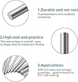 OFFCUP 304 Stainless Steel Round Rods Set 10pcs 2mm-3mm x 300mm view 3