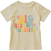 Big Sister Shirt for Baby Girls Cotton T-Shirt Short Sleeve Tops Toddler Baby Announcement Tees Outfits 1-7 Years