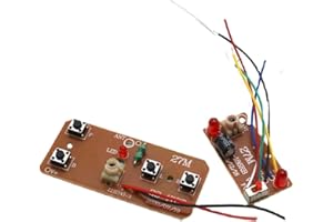 WsjiaboFux 27mhz Four-Way Remote Control Board Two-Way RC Transmitter and Receiver Car Robot Model Accessories for DIY Projects(Control 2 Motors)，Remote and App Controlled Vehicles，Hobby RC Cars