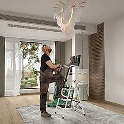 Usinso 3 Step Ladder Tool Ladder Folding Portable