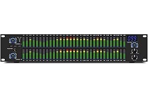 LXXW Graphic Equalizer 31-Band Digital Equalizer, Dual Channel Stereo Graphic EQ, with LED Spectrum Display, Customize 10 Pre