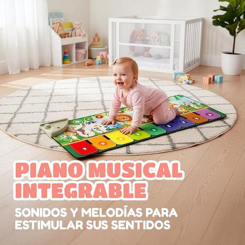 Baby Playpen 120x180 cm - Padded Baby Playpen - Equipped with musical mat, Velcro dartboard, basket, goal and more accessories - Safe Baby Playpen - See video for assembly