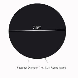 7.2ft Black Round Backdrop Cover for 7ft / 7.2ft