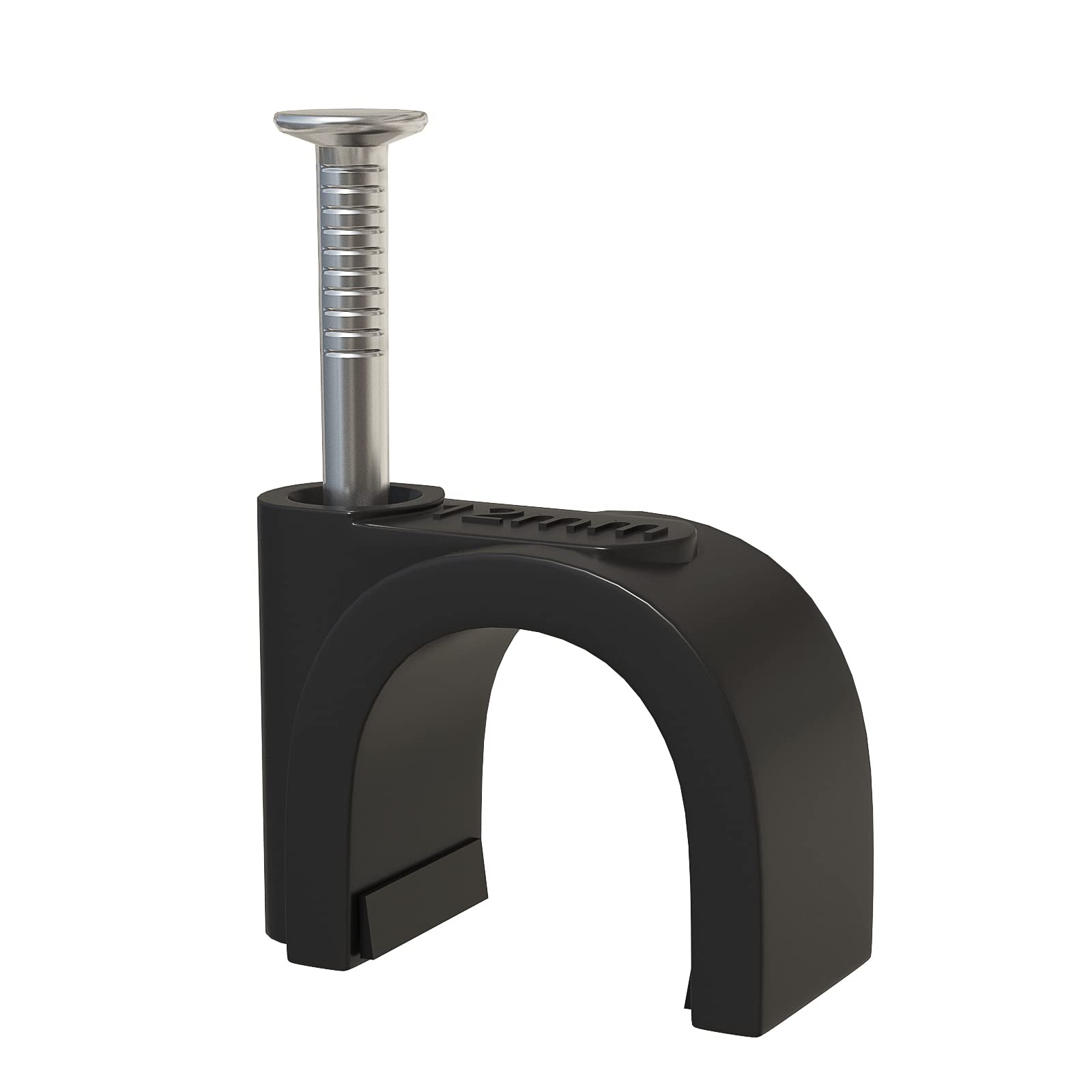 Round Cable Clips 12mm - Pack of 100 (Black)