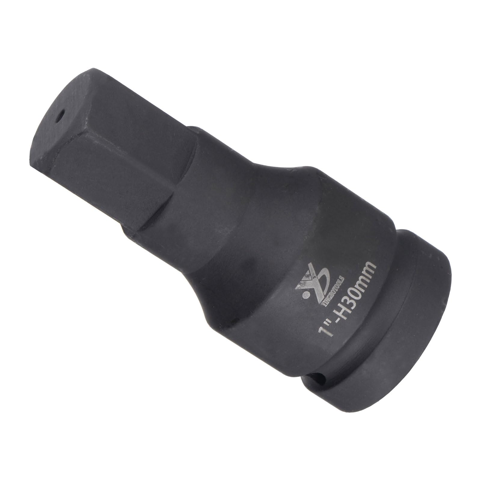 CoCud Impact Hex Bit Socket, 30mm Hex Bit 1" Square Drive 108mm Length, CR-MO Chamfer Design Pin Hole Metric Hex Socket - (Applications: for Automotive Electric Repair)