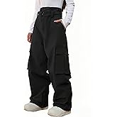 YEEFINE Men and Women's Snow Snowboard Pants Loose Fit Insulated Waterproof Unisex Baggy Cargo Ski Pants Bibs Warm Winter