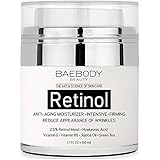 Baebody Retinol Moisturizer Cream for Face and Eye Area - With Retinol, Hyaluronic Acid, Vitamin E. Anti Aging Formula Reduces Look of Wrinkles, Fine Lines. Best Day and Night Cream. 1.7 Fl Oz