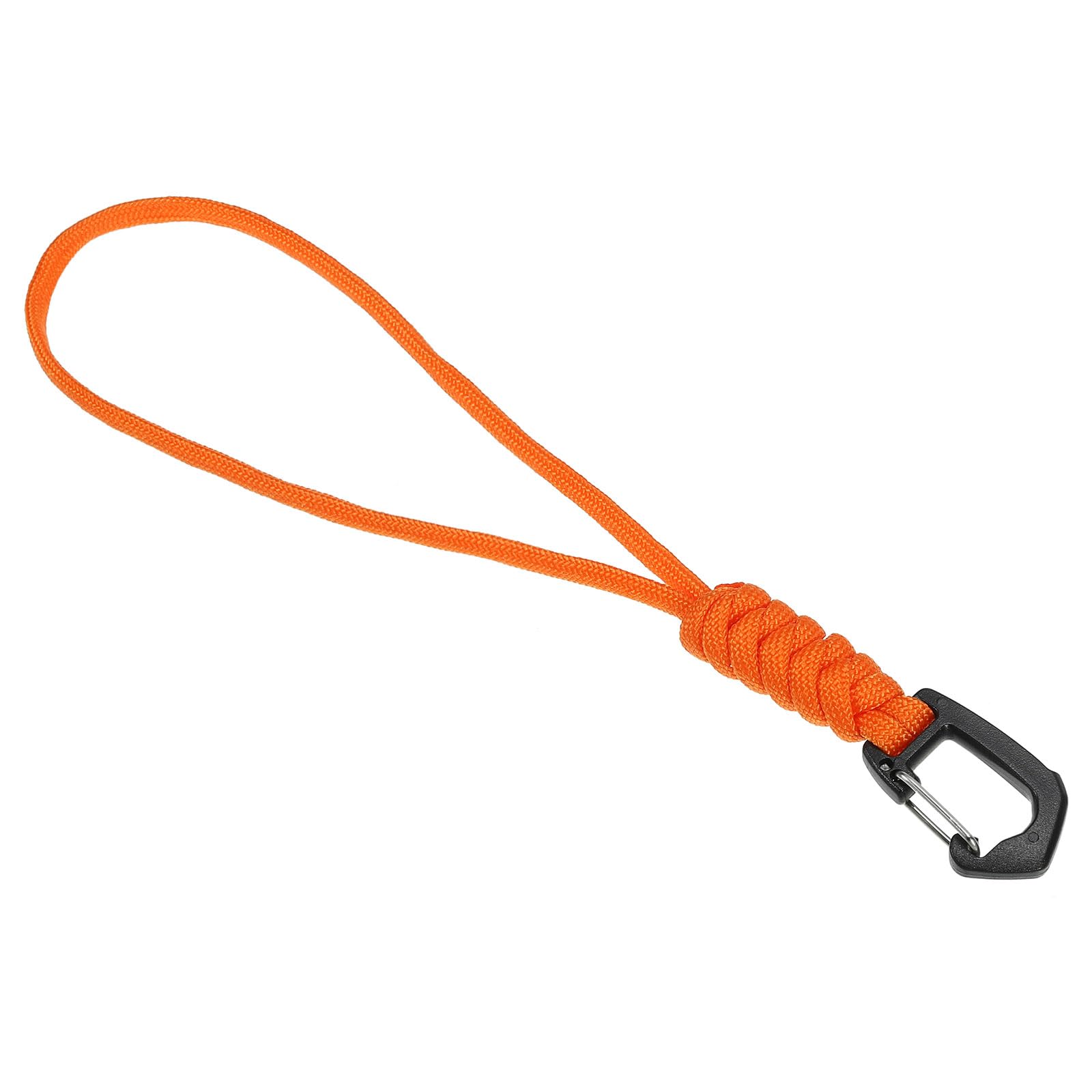 PATIKIL Badge Lanyard 8.6 Inch, Necklace Keychain Cord Metal Clasp Hook Ring Strap for Keys Whistle ID Card Badge Holder, Orange