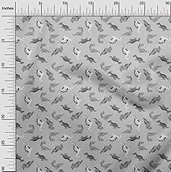 oneOone Viscose Jersey Gray Fabric Colorful