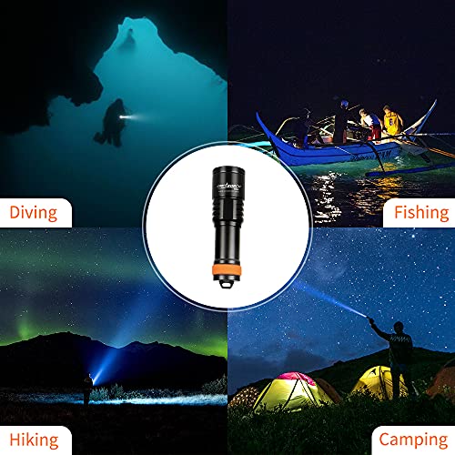 ORCATORCH D580 Scuba Dive Light, Max 530 Lumens Underwater Flashlight