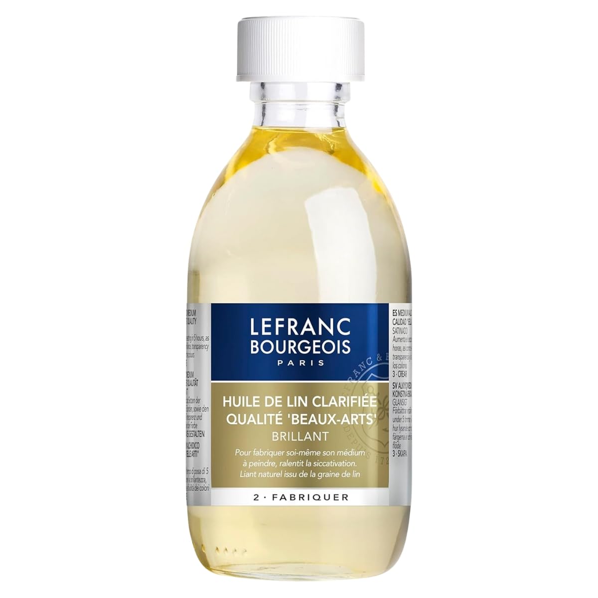 Lefranc Bourgeois 300014 Solvents Oils for Oil Painting Oil Paint Additive, 6.5 x 6.5 x 16 cm Transparent