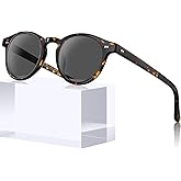 AVAWAY Small Face Womens Mens Sunglasses Polarized – Round Acetate Frame UV400 Protection for Driving Vacation Summer Outings