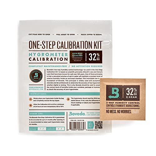 Boveda One Step Hygrometer Mess Free Calibration Kit Preloaded 32 RH