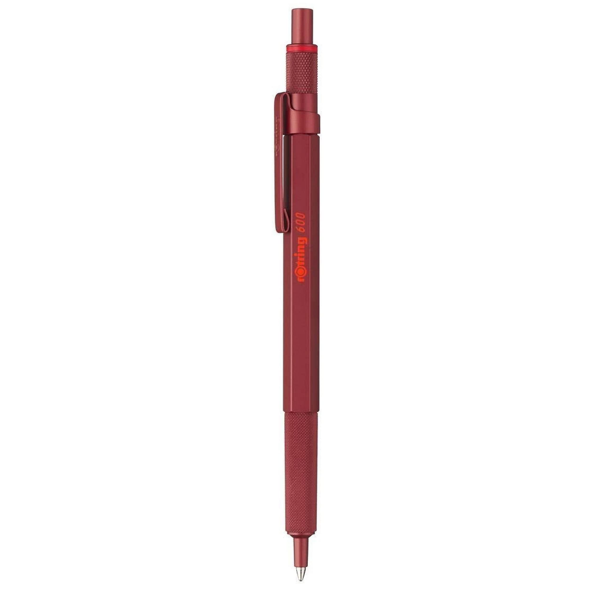 rOtring 600 Ballpoint Pen | Medium Point | Black Ink | Red Barrel | Refillable