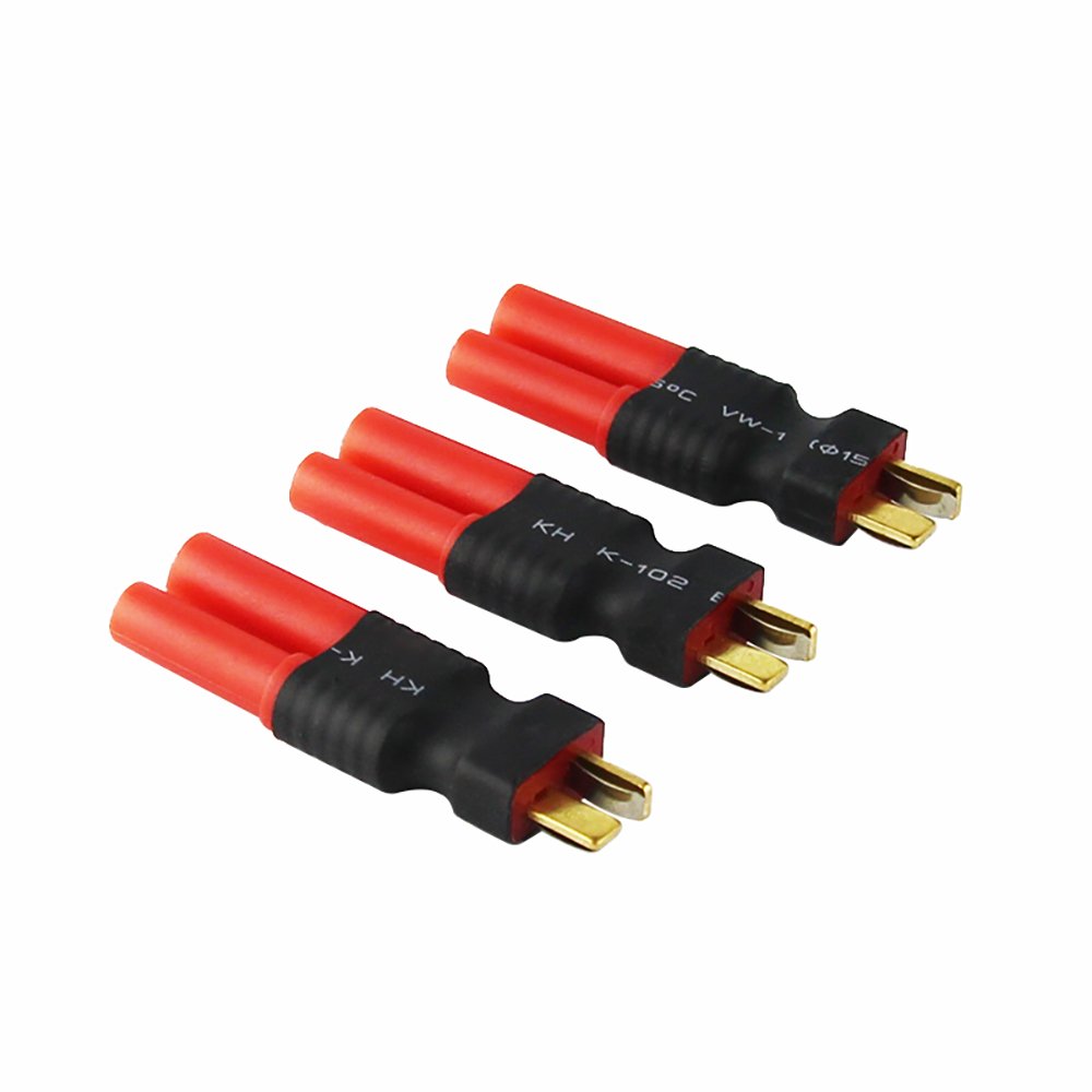 OliYin 3pcs/lot Male Deans to Female HXT 4.0 mm Wireless Connector Adapter for Brushless Lipo Battery(pack of 3)