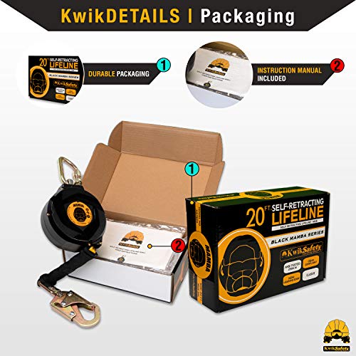 KwikSafety (Charlotte, NC) Mamba 20’ Self Retracting Lifeline