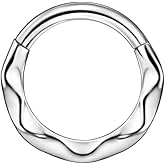 FANSING 316L Surgical Steel Wave Piercing Rings for Septum Daith