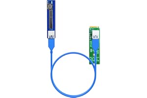 GLOTRENDS UEX108 600mm M.2 to PCIe X4 Riser Cable (3.0 X1 Speed) for WiFi, USB, Sound Cards - Compatible With Various PCIe De