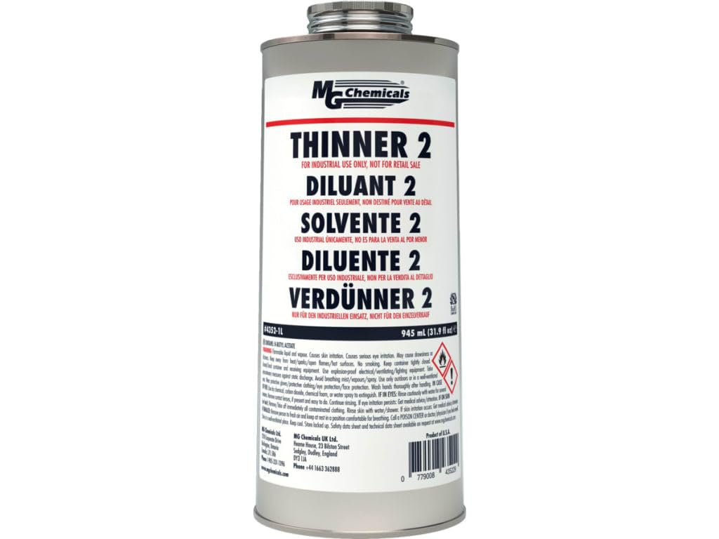 MG Chemicals 4352-1L Thinner Type 2, 945mL Liquid Metal Can