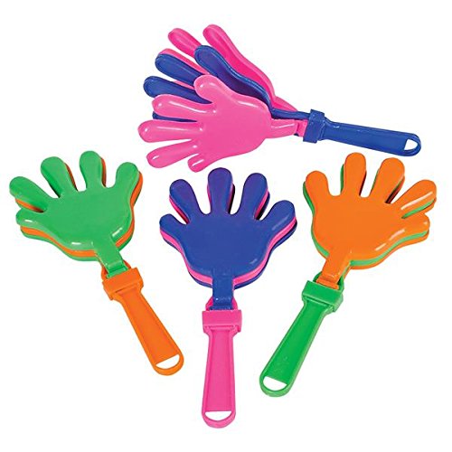 Rhode Island Novelty 12 Hand Clappers Noisemakers Favors 7.5