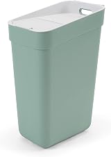 CURVER Ready to Collect 30L Recycled Kitchen Bin Green Light Grey Lid
