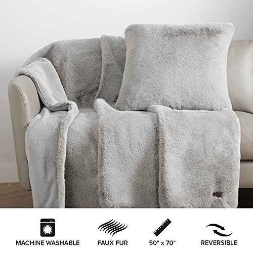 UGG 16800 Euphoria Plush Faux Fur Reversible Throw Blanket for Couch or