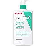 CeraVe Foaming Facial Cleanser | Daily Face Wash for Oily Skin with Hyaluronic Acid, Ceramides, and Niacinamide| Fragrance Fr