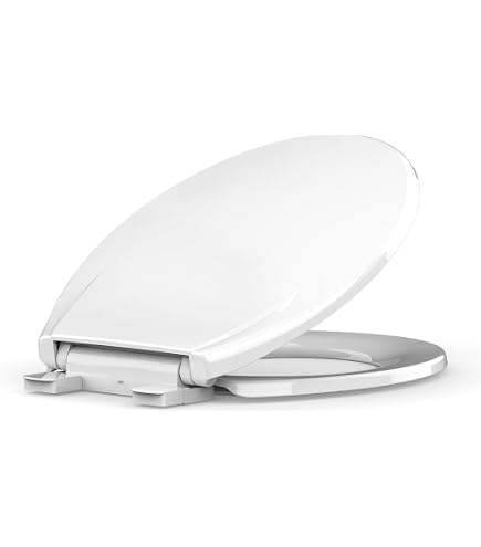 thumbnail image 2 of Centoco Elongated Plastic Toilet Seat - Closed Front With Cover & Plastic Hinges, Bone Color 2 of 11
