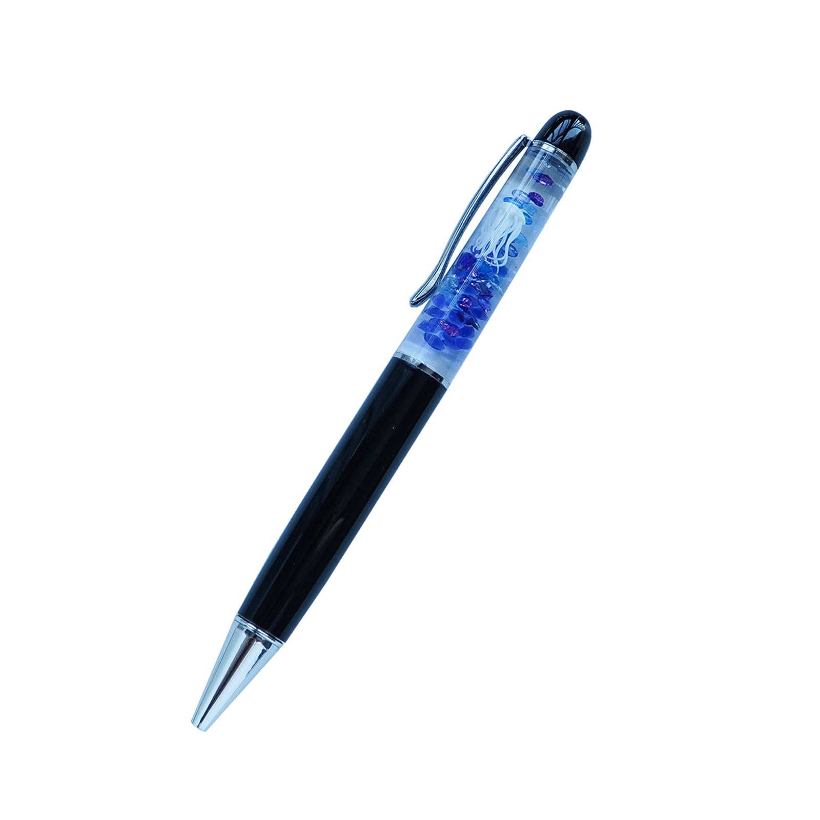 Sikyby Jellyfish Fun Pens Cute Floater Floating Liquid Writing Journaling Office Pen Unique Present Gifts(Black)