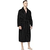 Yurhap Mens Fleece Robe, Soft Plush Robe for Men, Fluffy Bathrobe with Belt & 2 Pockets