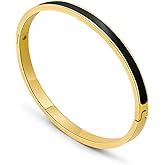 Women's 18K Gold Plated Stainless Steel Friendship Cuff Bracelet | Dainty Minimalist Cubic Zirconia Jewelry Gift for Her, Simple Durable Design for Daily Wear