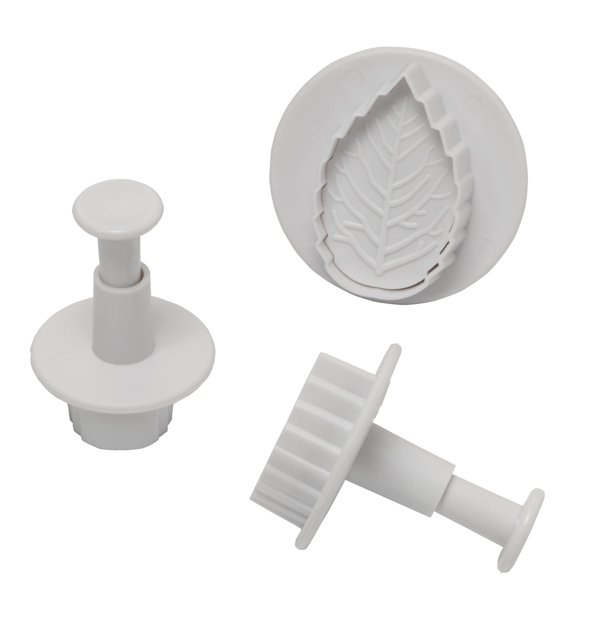 Cake Star Rose Leaf Plunger Cutters - Set Of 3 - Create Leaves For Cake Decorating And Sugarcrafting With Fondant, Marzipan, Sugarpaste, Pastry