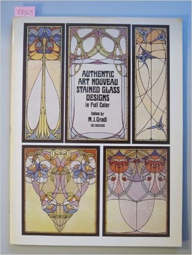 Authentic Art Nouveau Stained Glass Designs In Full Color Gradl M J Amazon Com Books