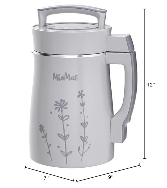 MIOMAT 8IN1 PLANT BASED MILK MAKER | MAKE 40OZ OF NATURAL ALMOND MILK, SOY MILK, OAT MILK, COCONUT MILK, AND MORE … + SOUPS, PORRIDGES, SMOOTHIES, PURÉES… | AUTOMATICALLY, AT THE TOUCH OF A BUTTON