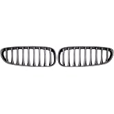 Exterior Accessories - Front Chrome Black Kidney Grill Grille Compatible with BMW Z4 E89 Mk2 2009-2016 -Replacement