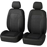 4PCS Cooling Car Seat Covers,Breathable Front Seat Covers with Mesh Construction and Foam Padding,Car Seat Protector to Reduce Back Sweating,Universal Car Interior for Car SUV (Black)