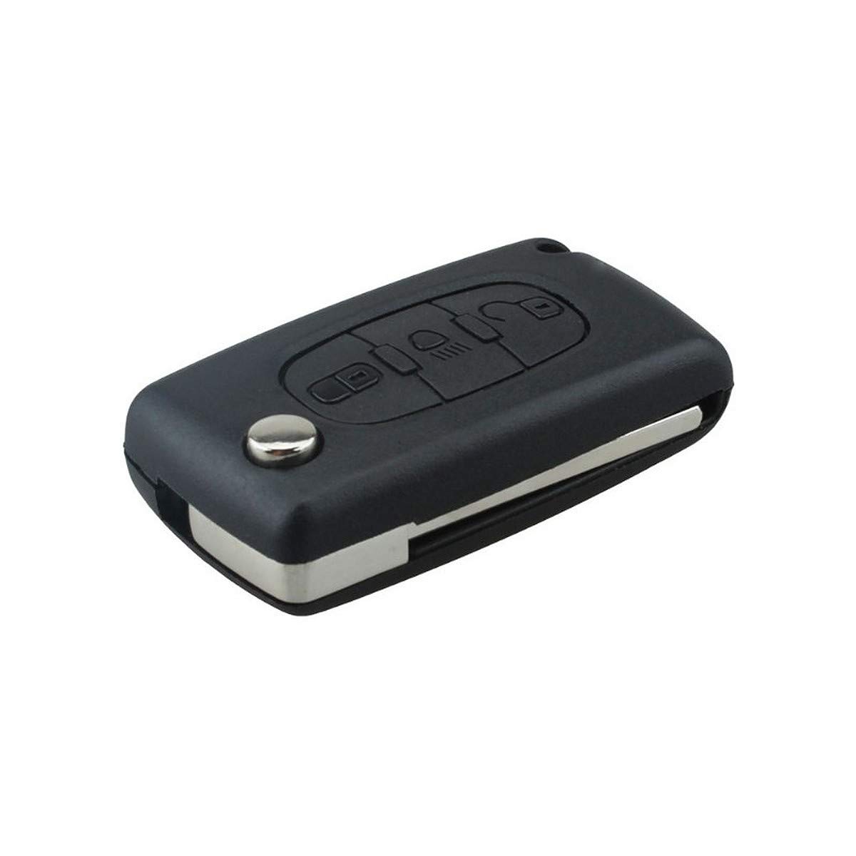 Key fob case accessories parts 3-button remote control compatible with Citroen C2 - C5 - C3 - C4 - C6 - C8 - Dispatch - Xsara - Picasso - Peugeot 407-307 - 308-607