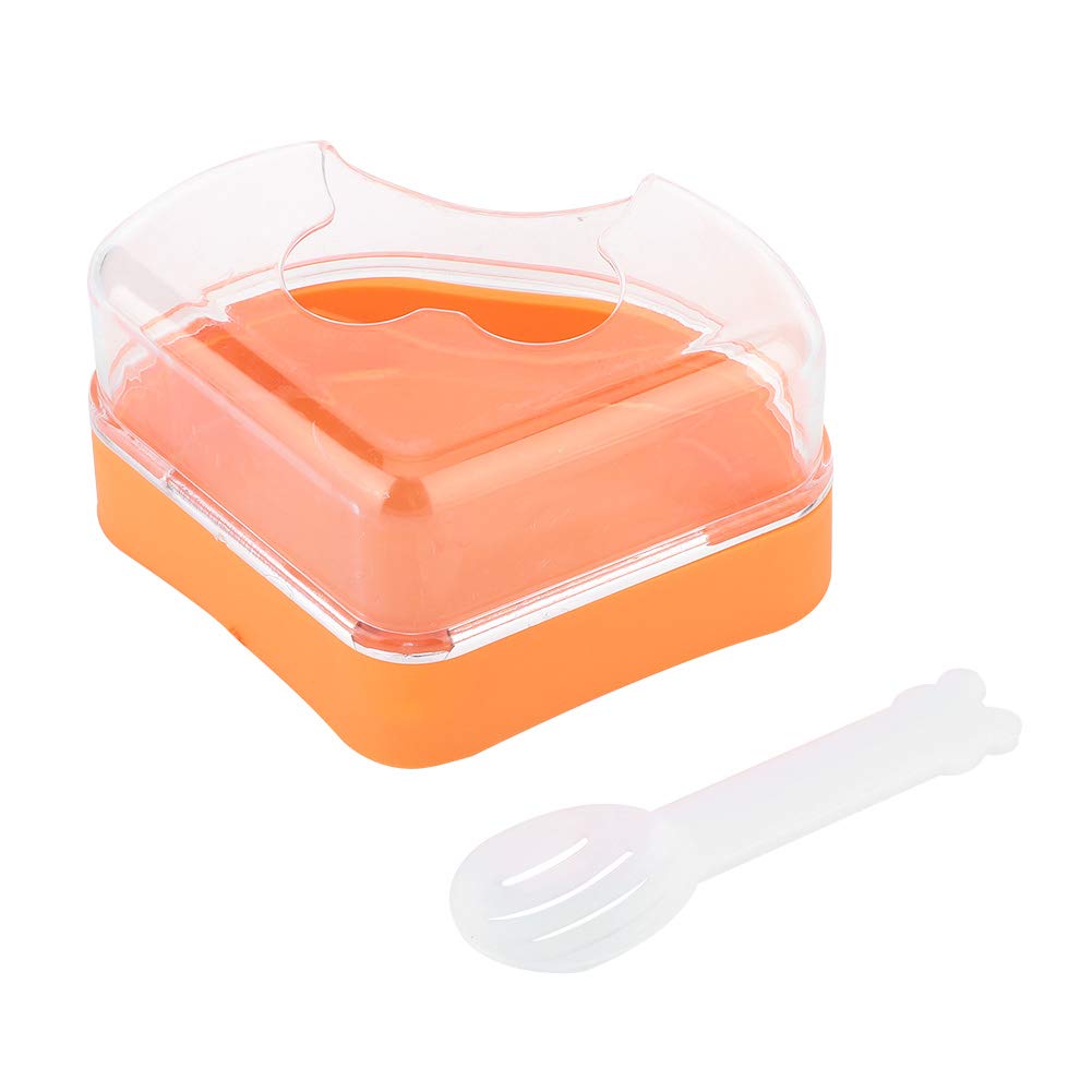 KUIDAMOS Hamster Sand Bathroom Large in Orange, Plastic Sand Bath Container with Scoop Hamster Sandbox for Hamster and Small Animal