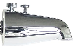 Master Plumber 197, Diverter Tub Spout 1/2" or 3/4" IPS at Wall with Top Outlet - Chrome