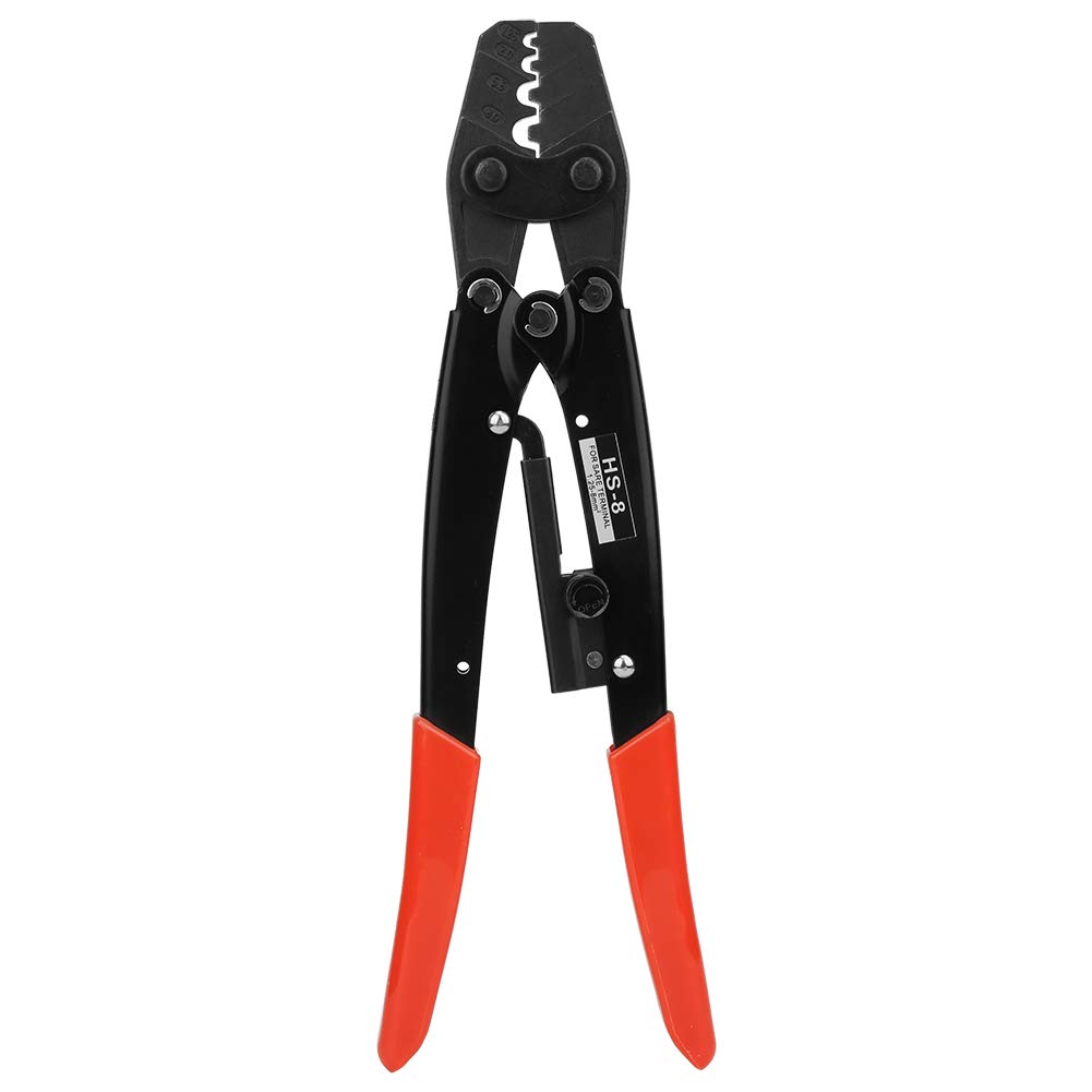 Jeanoko HS-8 Crimping Pliers Hand Crimping Tool 1.25-8mm² 17-8AWGWire Rope Crimping Tool Wire Rope Swager Crimper Fishing Crimping Tool for Bare Terminal
