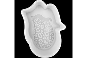 VONZK Car Freshie Mold Leopard Tongue Silicone Mold 5 1/2” L X 4” W X 1 1/4" H for Aroma Beads DIY Handmade Freshies Mould