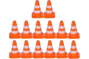 14Pcs Miniature Road Cone Orange Mini Traffic Cones,Plastic Safety Cones Training Small Sports Construction Barricades Mini R