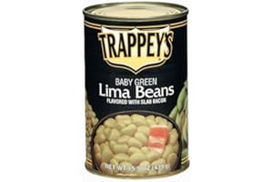 Trappey's Baby Green Lima Beans with Slab Bacon , 15.5 Ounce (Pack of 8) by Trappey's