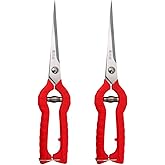2pack Zsling Extra Long Edge Stainless Steel Pruning Shears Fruit Trees Bonsai Sharp Garden Scissors Tool