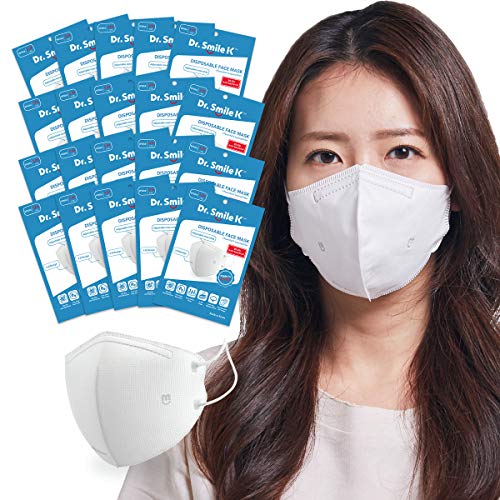 Aurora Dr. Smile K 10 or 20 Pack White Disposable Face Masks